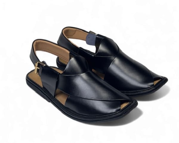 Smart Zalmi Black Peshawari Chappal